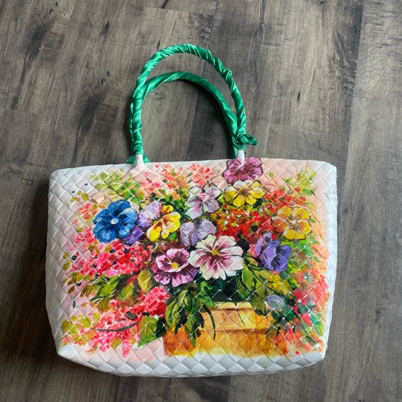 Hand painted summer tote - Picture 2 of 9
